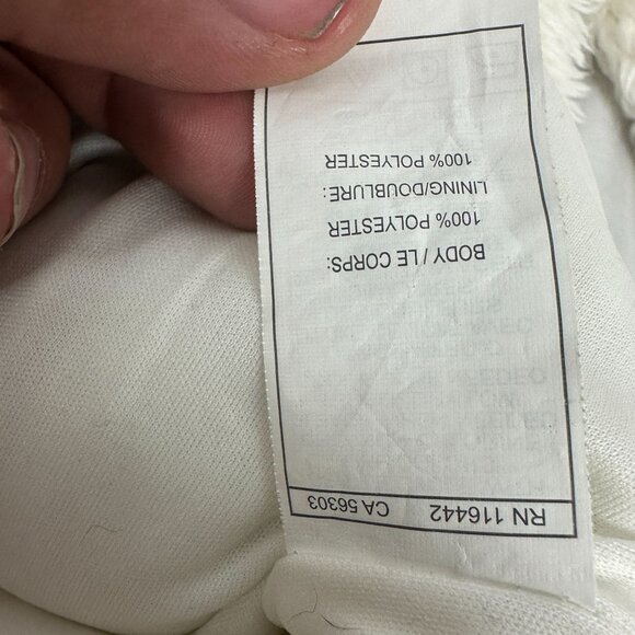 Empyre Women's Fuzzy Full Zip Hooded Jacket Size M White - Picture 8 of 8